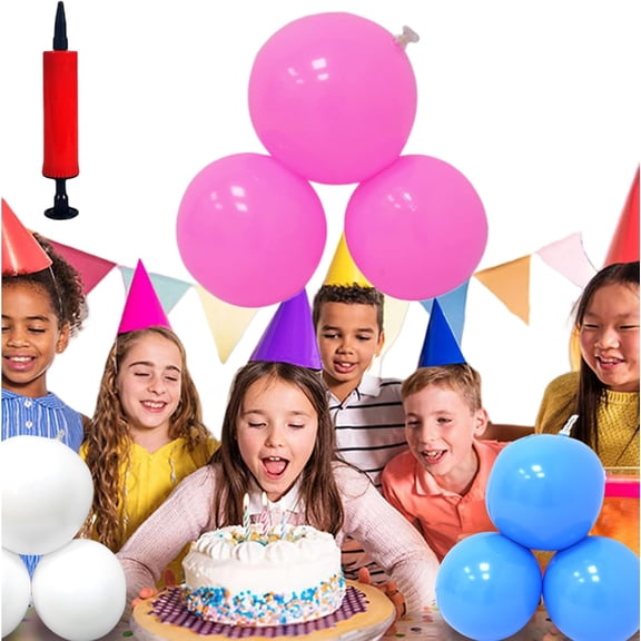 3-Pack Reusable Inflatable Balloon Garland Kit, Latex-Free PVC Linked Balloons with Elastic Bands for Birthday, Baby Shower & Party Decor