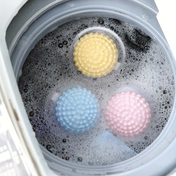 3-Pack Reusable Laundry Lint & Hair Catcher Balls – Blue, Yellow & Pink Mesh Filters for Washing Machine, Prevent Clogs & Keep Clothes Cleaner