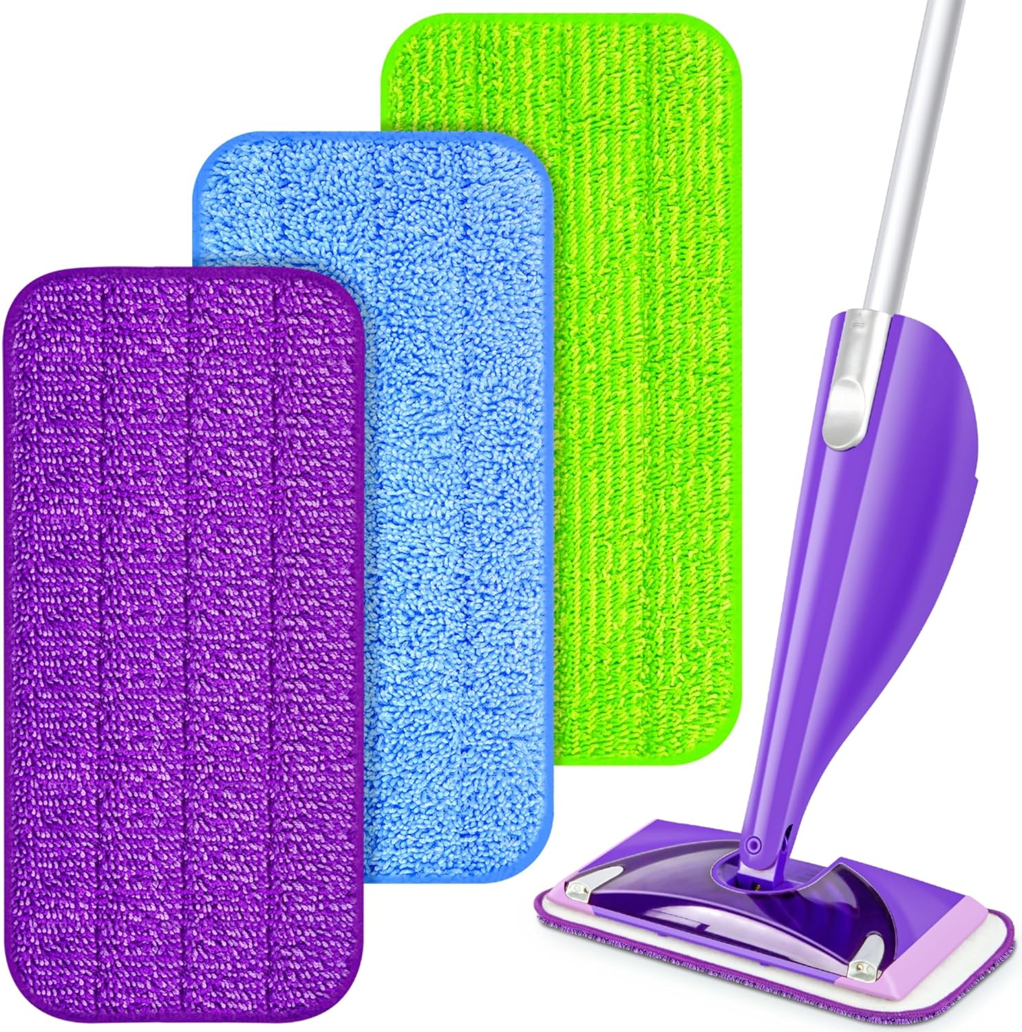 3 Pack Reusable Mop Pads for Swiffer WetJet Premium Microfiber