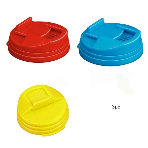 3-Pack Reusable Plastic Can Lids - Air-Tight Food Can Protectors, Leak-Proof Covers for Parties, Picnics & Travel