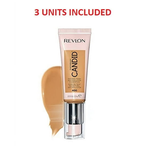 3 Pack: Revlon PhotoReady Candid Natural Finish Foundation - 400 Macadamia