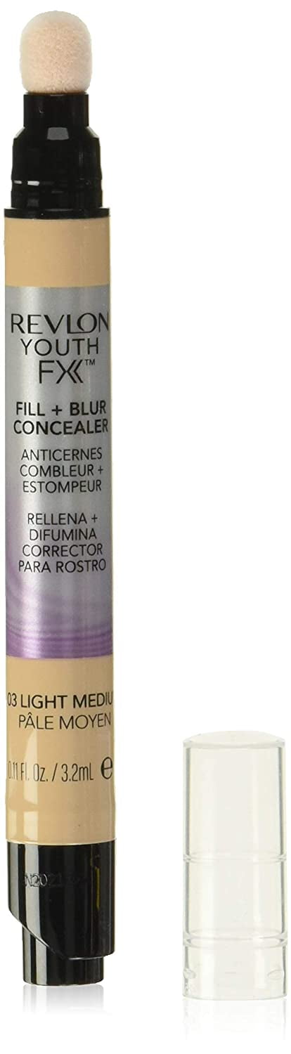 3 Pack Revlon Youth Fx Fill + Blur Concealer,03 Light Medium, 0.11 Fluid Ounce