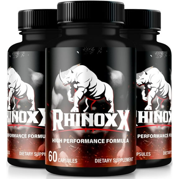 (3 Pack) Rhinox X Pills - Supreme Formula For Maximum Support, All Natural Capsules To Boost Overall Wellness, Official RhinoxX Supplement Reviews (180 Capsules)