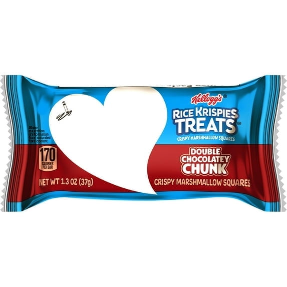 (3 Pack) Rice Krispies Treats Double Chocolatey Chunk Chewy Marshmallow Snack Bars, Ready-to-Eat, 1.3 oz
