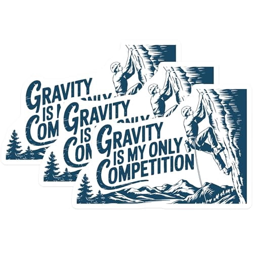 (3 Pack) Rock Climbing Decals - Gravity is My Competition - Adventure ...