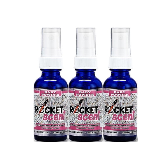 3-Pack Rocket Scent Baby Powder Concentrated Air Freshener