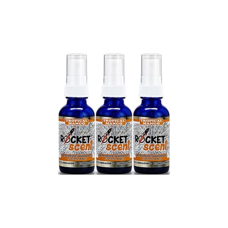 3-Pack Rocket Scent Tropical Mango Concentrated Air Freshener