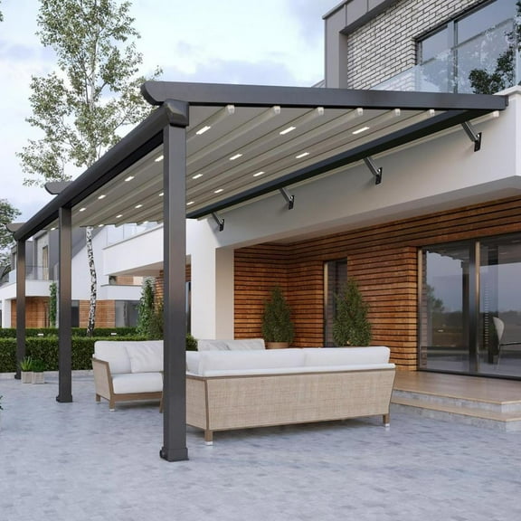 3 Pack Roof Riser Brackets Kit,Patio Roof Riser,Pergola Roof Riser Beam Brackets,Adjustable Heavy Duty Pergola Roof Brackets for Wood Patio Cover Pergola Gazebo