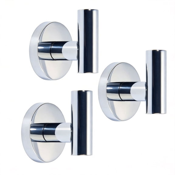 3 Pack Round Bathroom Towel Hooks -Champagne Gold Robe Hooks Coat Hooks Wall Hooks Bathroom Hooks Bedroom Hooks Kitchen Hooks