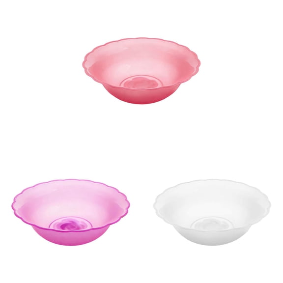 3 Pack Round Plastic Wash Basin, 8.66x3.15 Inch Small Stackable Tub for Washing Face, Fruits, Dishes, Bottles, Home Kitchen Sink and Camping, Lightweight Portable (8.66 Inch)