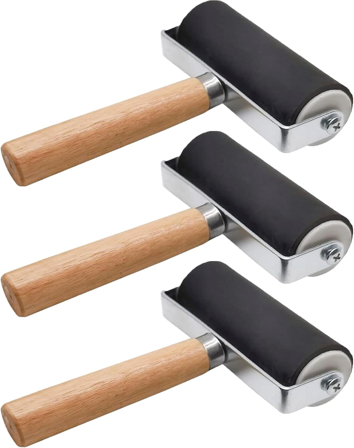 3 Pack Rubber Brayer Roller for Printmaking, Great for Gluing ...