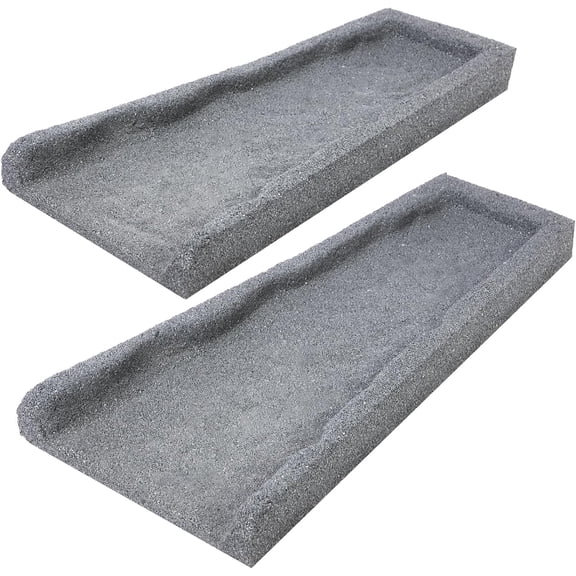 3 Pack Rubber Downspout Splash Block Rain Gutter Down Spout Drain Trays Gray