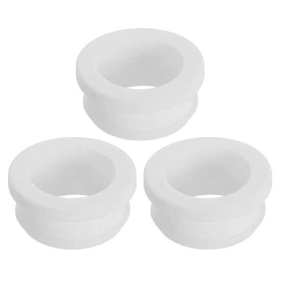 3 Pack Rubber Grommets 28mm Drill Hole, 23mm ID Hole Top Hat Grommet White Silicone Rubber Hole Plug Gasket for Wiring, Automotive