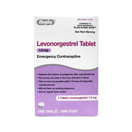 3 Pack Rugby Emergency Contraceptive 1 Tablet Compare to Plan B ONE STEP