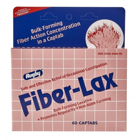 3 Pack - Rugby Fiber-Lax Polycarbo 500 mg Tablets 60 ea