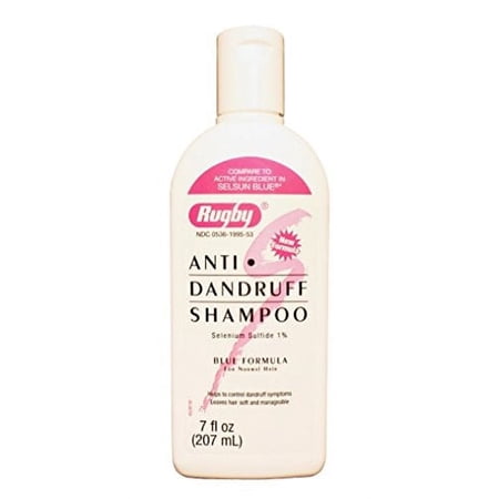 3 Pack - Rugby Selenium Sulfide Anti-Dandruff Shampoo 7oz Each