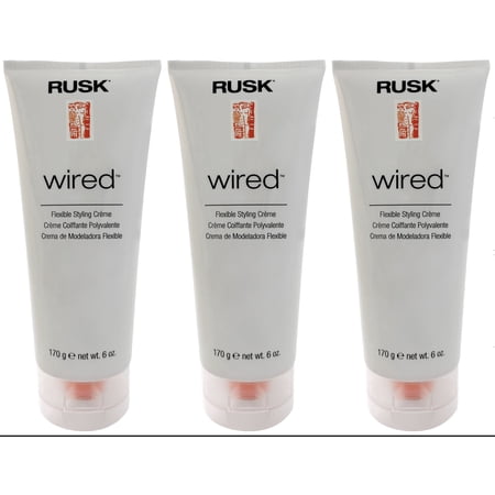 3 Pack - Rusk Wired Flexible Styling Cream, 6 oz