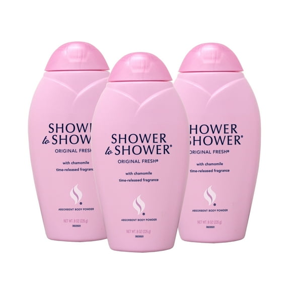 3 Pack - SHOWER TO SHOWER Body Powder Original Fresh 8 oz Each