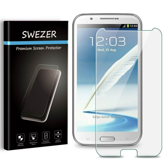 [3-Pack] Samsung Galaxy Note 2 [SWEZER] Tempered Glass Screen Protector, Anti-Scratch, Anti-Bubble, Anti-Chip Edge