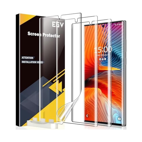 3 Pack for Samsung Galaxy S22 Ultra Screen Protector, Touch Sensitive, Anti-Scratch 3D Curved Upgrade Flexible TPU Screen Protector for Galaxy S22 Ultra, Bubble Free