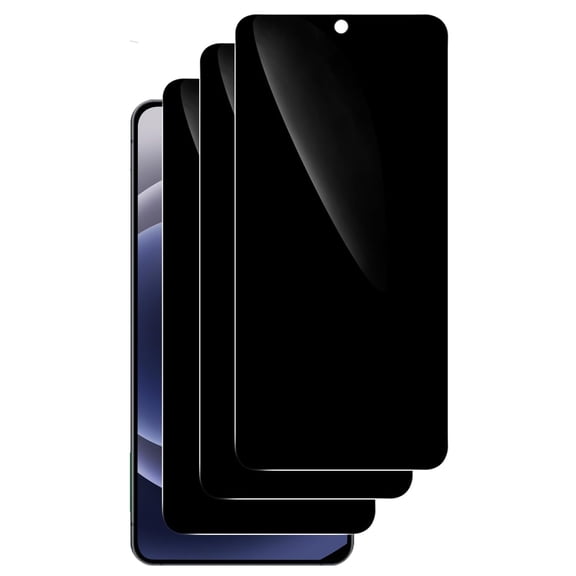 3 Pack for Samsung Galaxy S25 Plus Privacy Screen Protector, Anti Spy Tempered Glass Film 9H Hardness, Shatterproof Scratch Resistant for Samsung Galaxy S25 Plus, Case Friendly, Black