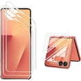 thumbnail image 1 of 3 Pack for Samsung Galaxy Z Flip 7 Screen Protector,3 Front Tempered Glass + 3 Main TPU Screen Protector,Anti Scratch Bubble Free Screen Protector for Galaxy Z Flip 7 2025,Clear, 1 of 6