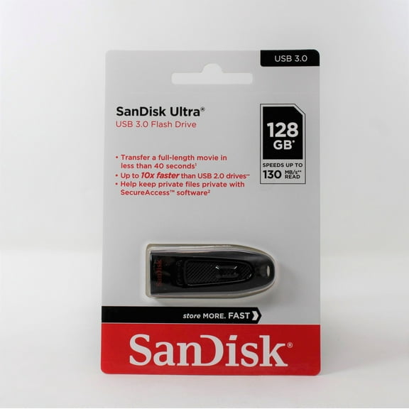 3-Pack SanDisk Ultra 128GB USB 3.0 Flash Drive - SDCZ48128GAW46