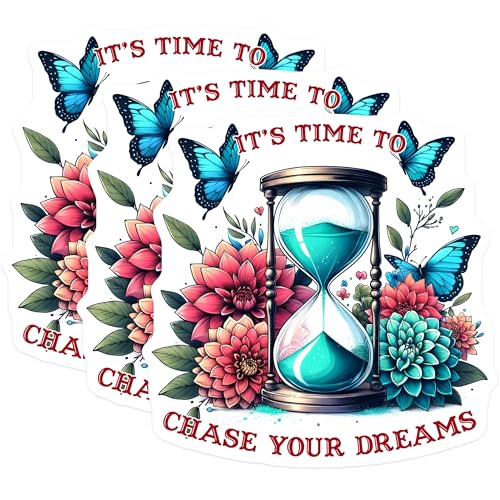 Timer Decal (3 Pack) Sand Timer Decals - Dream Chaser - Laptop Decals - 3 Inches On ...