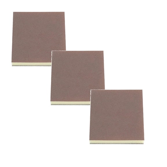3 Pack Sanding Blocks,120 Grits Sanding Sponge,Handheld Sponge Sanding Block for Drywall Wood Metal Polishing,Bendable,Washable & Reusable Sandpaper Blocks,Grey(4.72x3.78")(Brown*3)