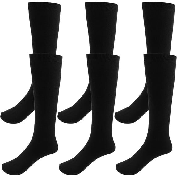 3 Pack School Uniform Cotton Knee High Socks Knee High Socks for Girls and Boys