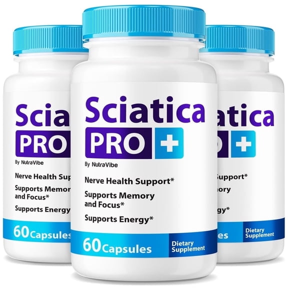 (3 Pack) Sciatic Pro+ Advanced Sciatic Pro Plus Formula with a Natural Blend to Help Support Nerve Health, Comfort & Everyday Mobility | Just Take 2 Easy-to-Swallow Pills Daily (180 Capsules)