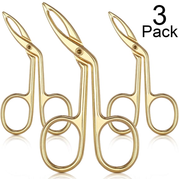 3 Pieces Scissors Shaped Eyebrow Tweezers Flat Tip Tweezers Hair Plucker and Slanted Tip Tweezers Stainless Steel Scissor Handle Tweezers Flat Straight Tip Tweezers Brow Hair Remover