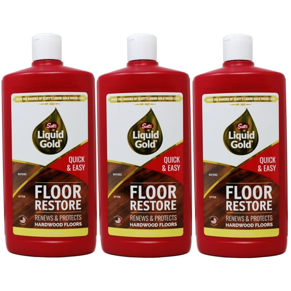 3 Pack - Scott's Liquid Gold Floor Restore- Renews & Protects Hardwood Floors 24 fl oz
