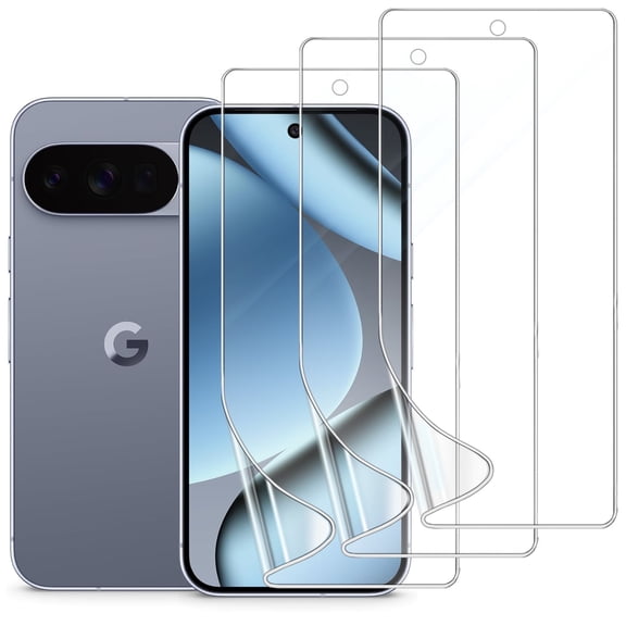 ZYQEEE 3 Pack Screen Protector Compatible with Google Pixel 10 Pro, TPU Hydrogel Film Transparent Touch Sensitive Fingerprint Unlock Protective Film 6.3-inch, Not Tempered Glass