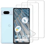 ZYQEEE 3 Pack Screen Protector Compatible with Google Pixel 7A, TPU Hydrogel Film Transparent Touch Sensitive Fingerprint Unlock Protective Film 6.7-inch, Not Tempered Glass
