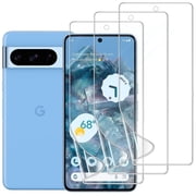 ZYQEEE 3 Pack Screen Protector Compatible with Google Pixel 8 Pro, TPU Hydrogel Film Transparent Touch Sensitive Fingerprint Unlock Protective Film 6.7-inch, Not Tempered Glass