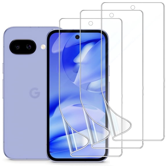 ZYQEEE 3 Pack Screen Protector Compatible with Google Pixel 9A, TPU Hydrogel Film Transparent Touch Sensitive Fingerprint Unlock Protective Film 6.3-inch, Not Tempered Glass