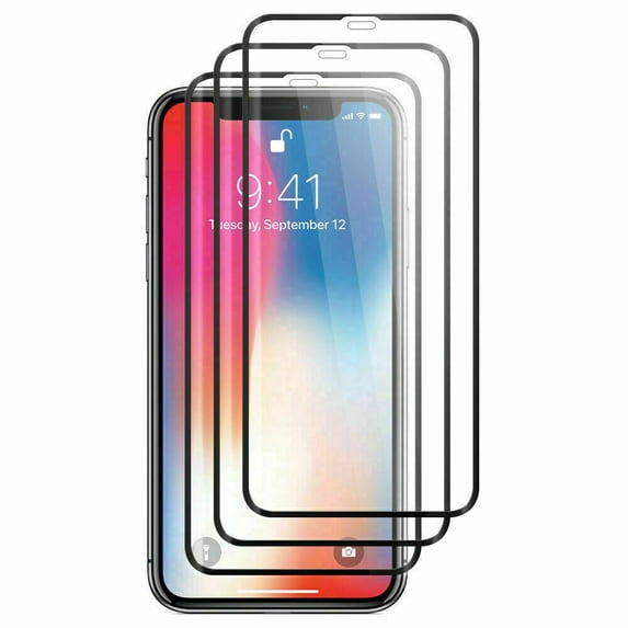 3 Pack Screen Protector Compatible With iPhone 11 Pro Max - Tempered Glass 5D Touch Curved Edge Full Cover Bubble Free