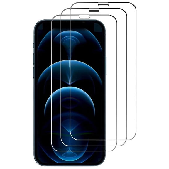3 Pack Screen Protector Compatible With iPhone 12/Pro - Anti-Glare Tempered Glass Matte 3D Curved Edge