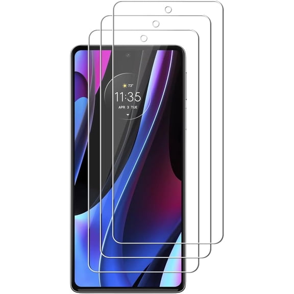 3 Pack Screen Protector For Motorola Edge+ (2022) / Edge Plus/Edge Plus 5G UW (2022) / Edge 30 Pro Tempered Glass, Anti Scratch, HD Clear
