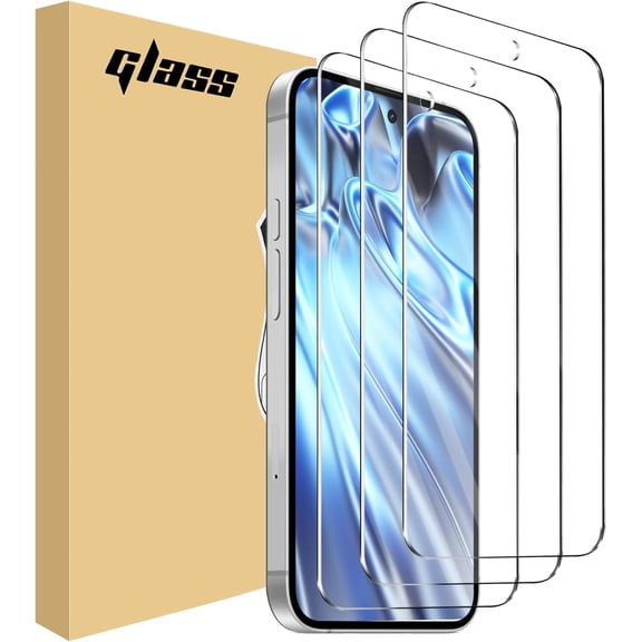 3 Pack Screen Protector for Google Pixel 9 Pro XL,HD Tempered Glass 2.5D Round Edge,9H Hardness,Anti-Scratch Bubble Free for Pixel 9 Pro XL Screen Protector