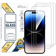 3-Pack Screen Protector for iPhone 14/14 Pro, Double Shatterproof Tempered Glass [Easy Installation] [9H Hardness] [99.99% HD Clear] [Case Friendly] 6.1 inch