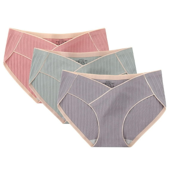 3 Pack Seamless Underwear for Women Soft High Waist Cotton Maternity Underwear Full Coverage No Show Tummy Control Pregnancy Panties
