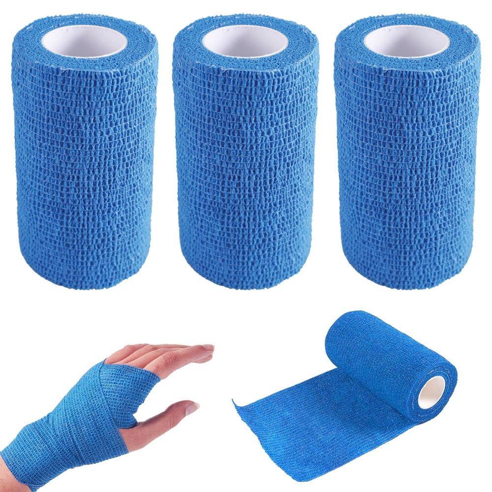 FRESINIDER 9 Rolls Self Adhesive Wrap Athletic Tape Gauze, Breathable  Elastic Cohesive Bandage for Sports Injury & Pet (7 Pcs 2x 5 Yards + 2 Pcs  1 X