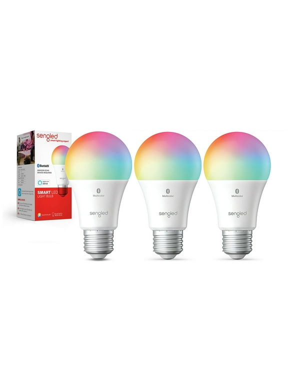 3 Pack Sengled Smart Color Changing Bluetooth Mesh Dimmable LED Bulb A19 E26
