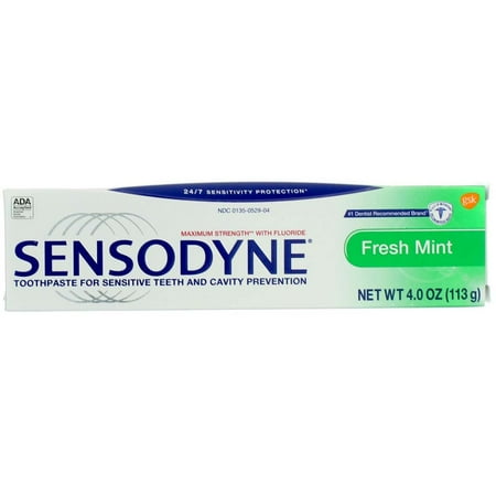 Sensodyne 24/7 Protection Toothpaste, Fresh Mint, 4 oz (3 Pack) (Bundle)