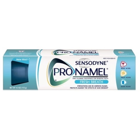 3 Pack - Sensodyne ProNamel Flouride Toothpaste, Fresh Wave 4 oz