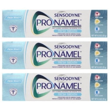 3 Pack Sensodyne Pronamel Toothpaste Fresh Breath Protects from Acids, 4 oz Each