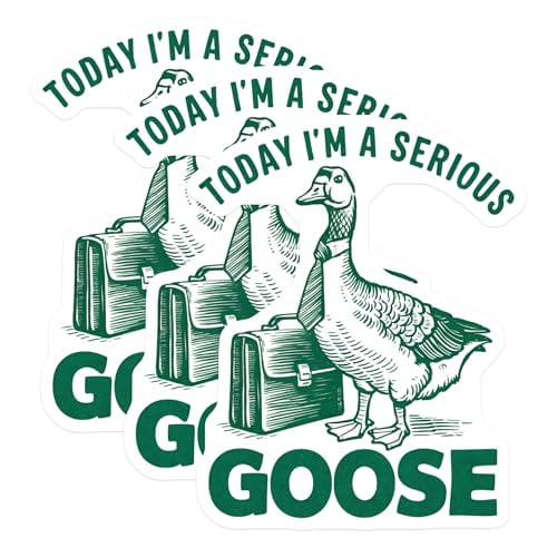 (3 Pack) Serious Goose Decals - Funny Goose Sticker - Laptop Decal - 3 Inches On Longest Side - Easy Peel & Apply - Made in USA - 3MCS4702