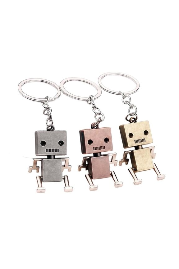 3 Pack Set 3D Robot Keychain for Women Men,Funny Robots Pendant Charms Set Keychains Accessories Gifts For Car Key Ring,Backpacks,Hand Bag